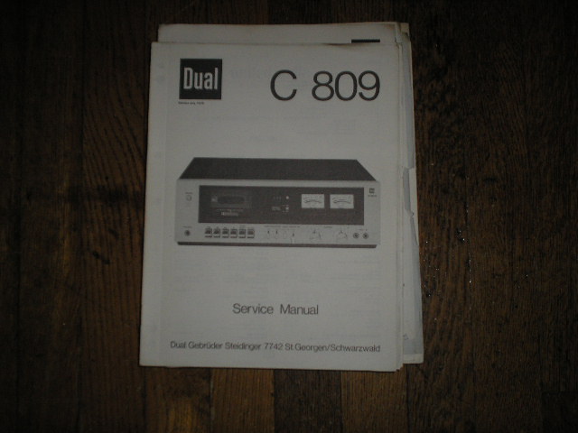 C809 Cassette Deck Service Manual