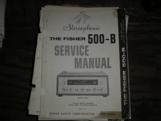 500-B Receiver Service Manual from Serial no 10001 - 19999  Fisher 