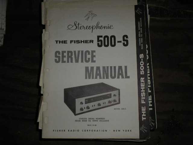 500-S Receiver Service Manual from Serial no 10001 - 19999  Fisher