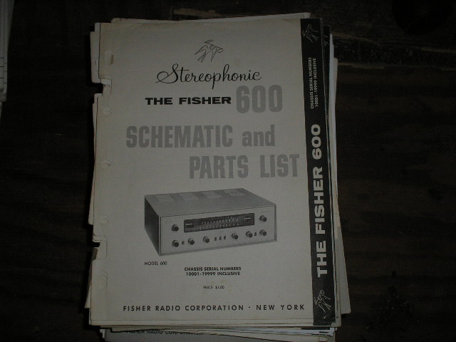 600 Receiver Service Manual from Serial no 10001 - 19999  Fisher 