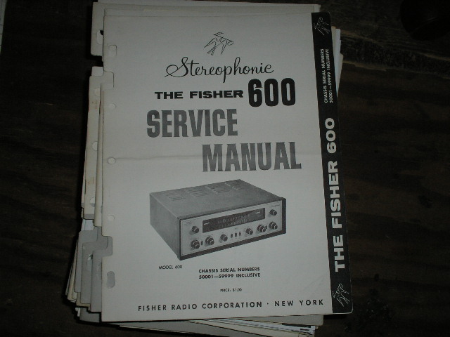 600 Receiver Service Manual from Serial no 50001 - 59999  Fisher 