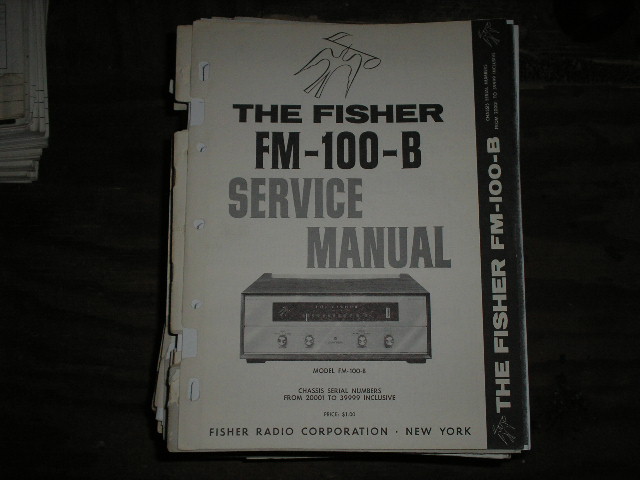 FM-100-B Tuner Service Manual for Serial no. 20001 - 39999  Fisher 