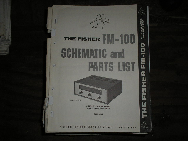 FM-100 Tuner Service Manual for Serial no. 10001 - 19999  Fisher 
