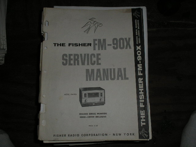 FM-90-X  Tuner Service Manual for Serial no. 10001 - 39999  Fisher 