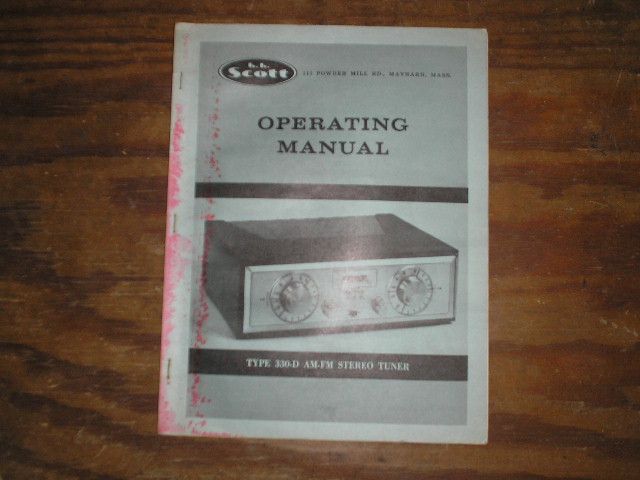 330-D Tuner Operating Manual  Scott