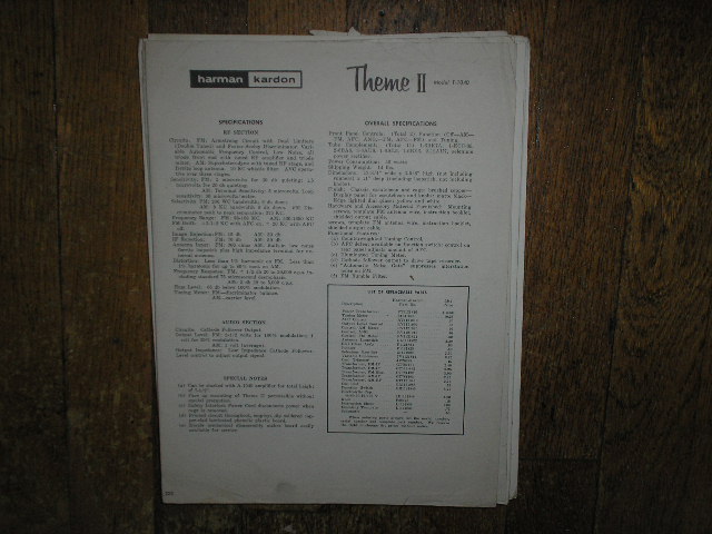 T-1040 The Theme Tuner Service Manual   Harman Kardon
