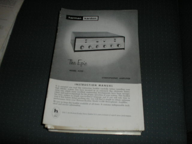 A250 The Epic Stereo Amplifier Manual with schematic