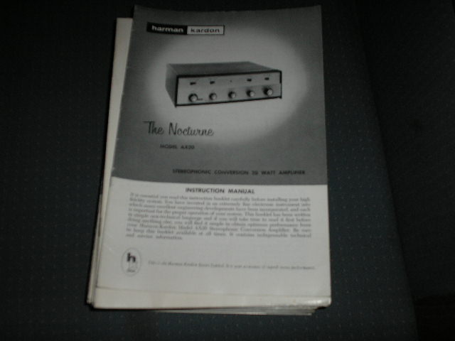 AX-20 THE NOCTURNE Amplifier Service Manual with schematic