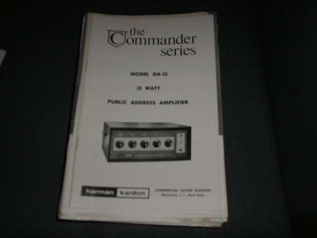 DA-35 P.A. Amplifier Service Manual with schematic