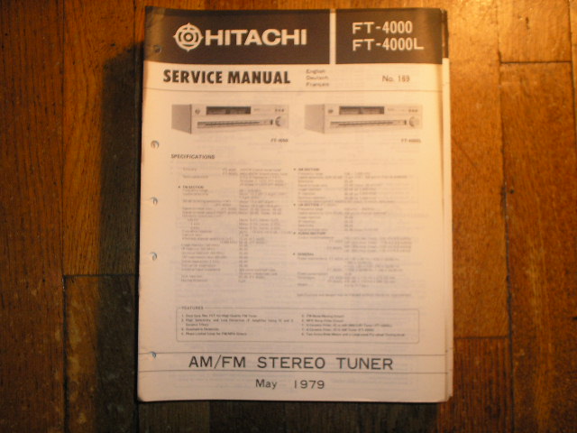 FT-4000 FT-4000L Tuner Service Manual  Hitachi