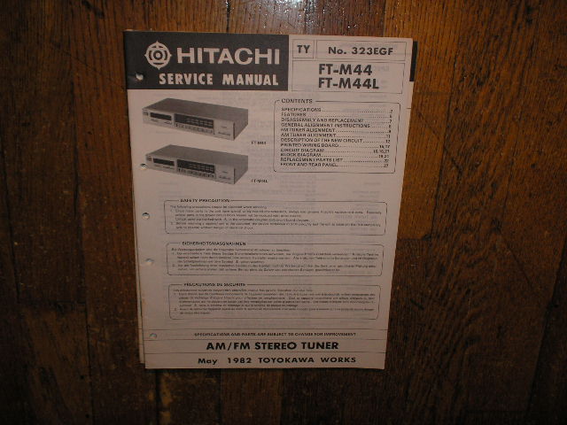 FT-M44 FT-M44L AM FM Tuner Service Manual   