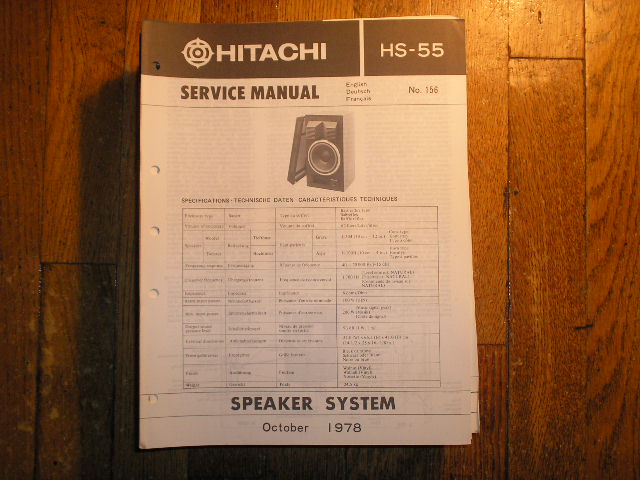 HS-55 Speaker System Service Manual