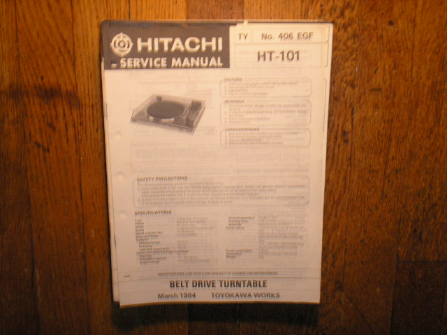 HT-101 Turntable Service Manual  Hitachi 