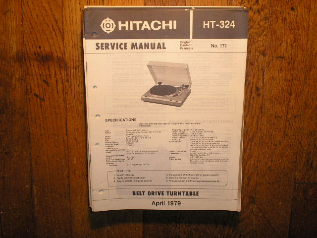 HT-324 Turntable Service Manual  Hitachi 