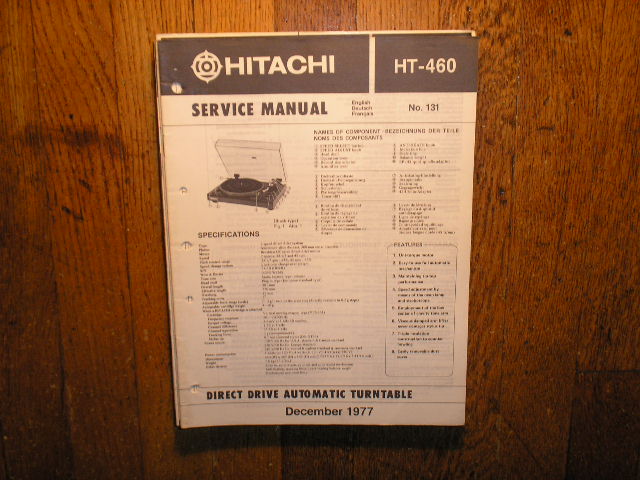 HT-460 Direct Drive Turntable Service Manual....