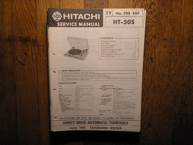 HT-50S Turntable Service Manual  Hitachi 
