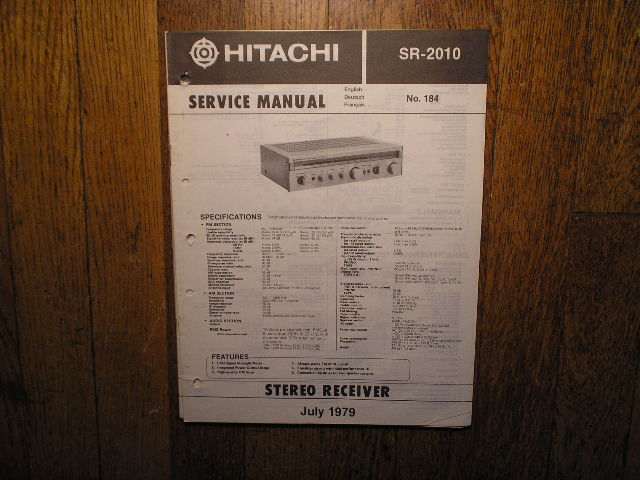 SR-2010 Receiver Service Manual  Hitachi
