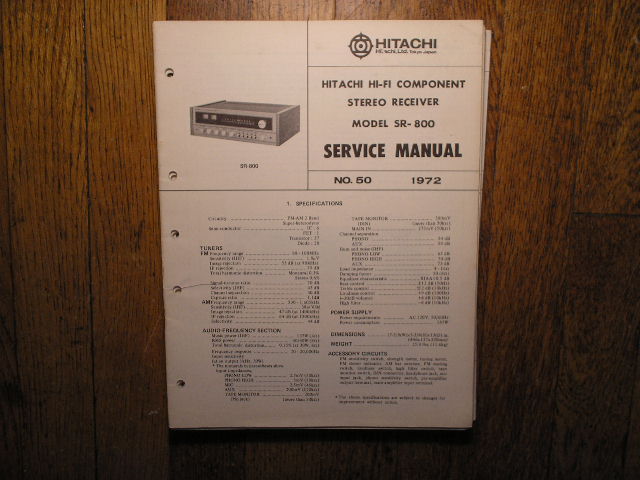SR-800 Receiver Service Manual