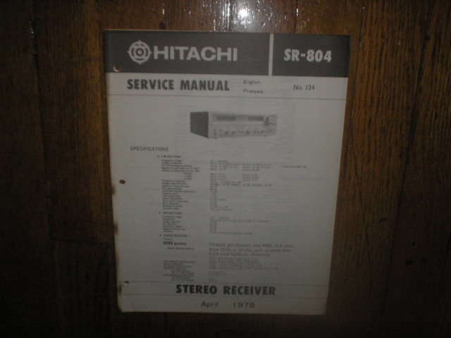 SR-804 Receiver Service Manual  Hitachi