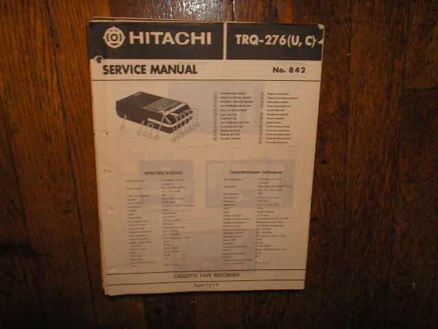 TRQ-276U C  Cassette Tape Recorder Service Manual