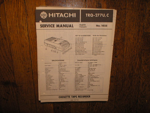 TRQ-277U C Cassette Tape Recorder Service Manual