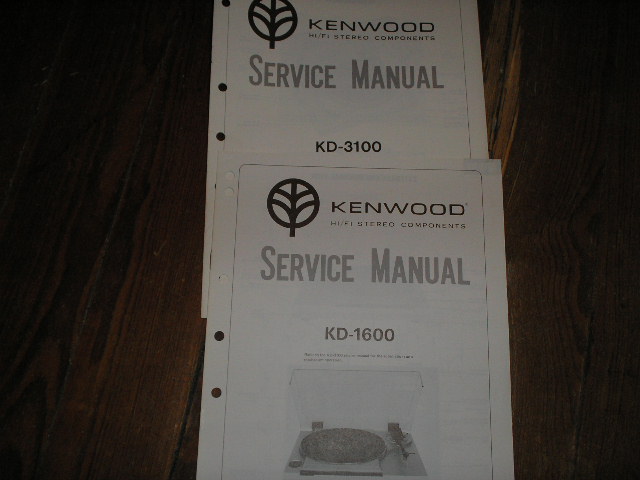 KD-1600 KD-3100 Turntable Service Manual  Kenwood
