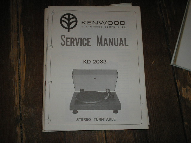 KD-2033 Turntable Service Manual  Kenwood