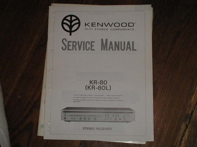 KR-80 KR-80L Receiver Service Manual  Kenwood