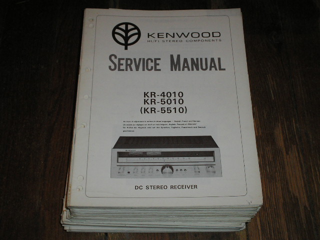 KR-5510 KR-4010 KR-5010 Receiver Service Manual  Kenwood