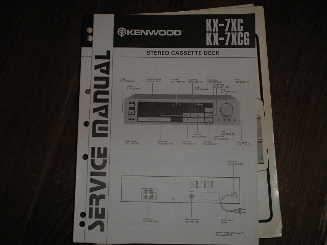 KX-7XC KX-7CG Cassette Deck Service Manual B51-1324...880