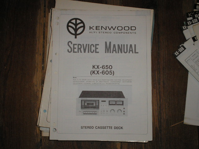 KX-650 KX-605 CASSETTE DECK SERVICE MANUAL 
