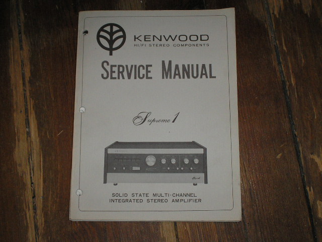 Supreme 1 Amplifier Service Manual