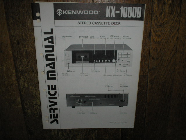 KX-1000D Cassette Deck Service Manual