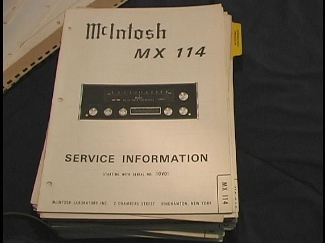MX-114 Tuner Pre-Amplifier Service Manual Serial No.10V01
