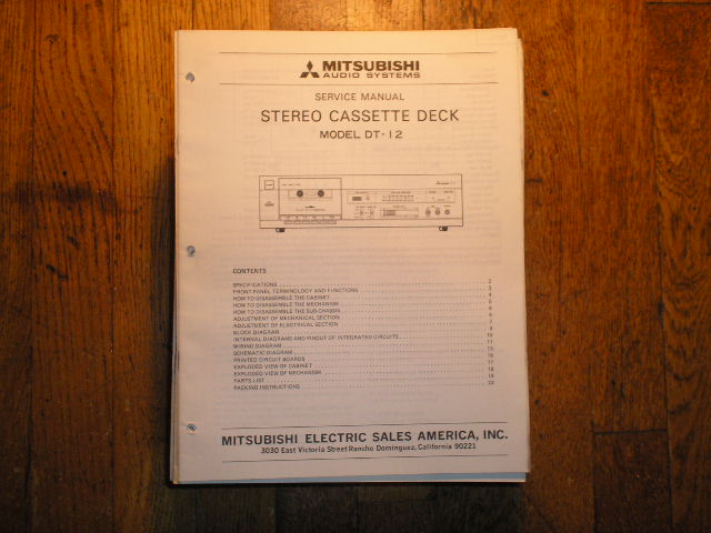 DT-12 Cassette Deck Service Manual

