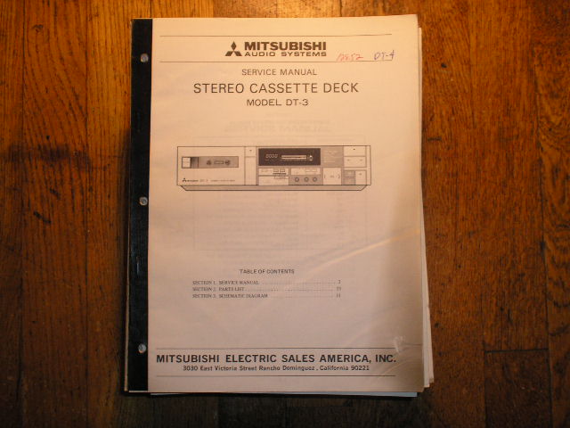 DT-3 Cassette Deck Service Manual

lsm3027