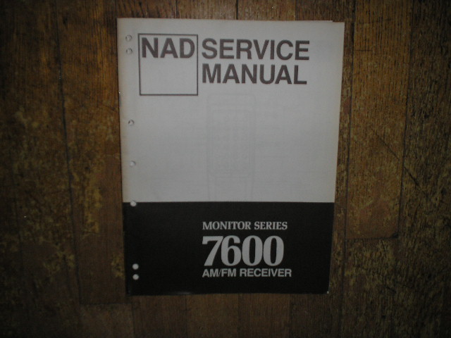 Monitor Series 7600 Stereo Receiver Service Manual
