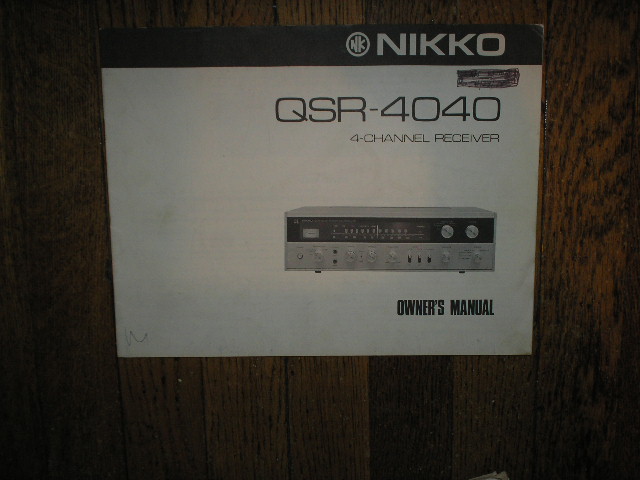 QSR-4040 Receiver Owners Manual  Nikko