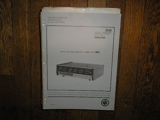 TRM-50 Amplifier Service Manual with Schematic