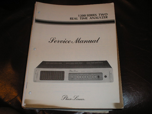 1200 Series Two 2 Real Time Analyzer Service Manual