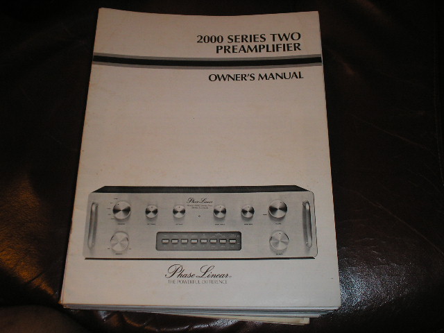 2000 Series Two 2 Pre-Amplifier Owners
Manual