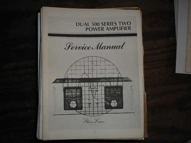 Dual 500 Series Two 2 Power Amplifier Service Manual with parts lists and schematics