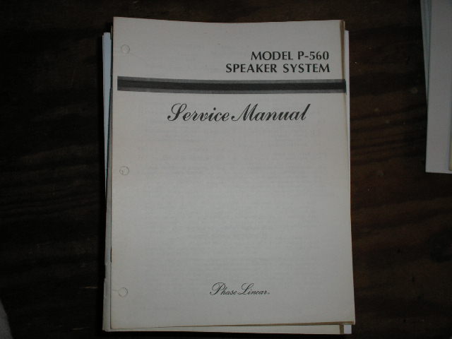 P-560 Speaker System Service Manual 