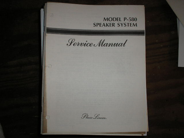 P-580 Speaker System Service Manual with parts lists and schematics 