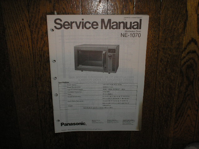 NE-1070 Microwave Oven Service Repair Manual