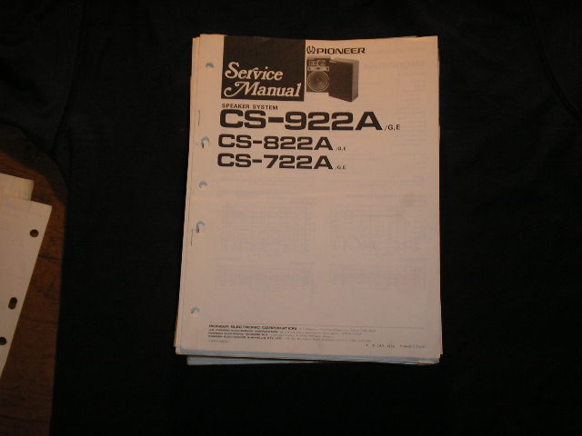 CS-922A CS-822A CS-722A Speaker System Service Manual ART-445 
