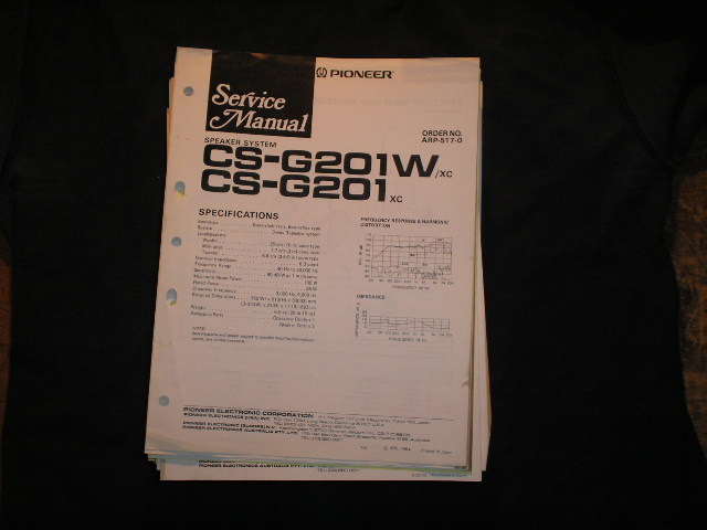CS-G201W CS-G201 Speaker System Service Manual ARP-517