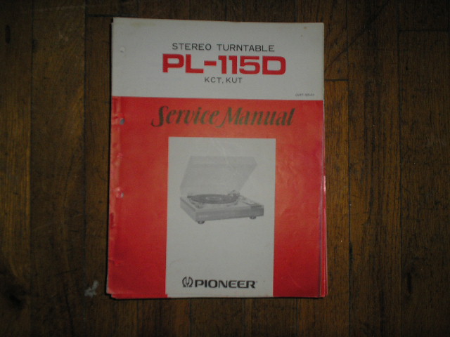 PL-115D KUT KCT Turntable Service Manual  Pioneer