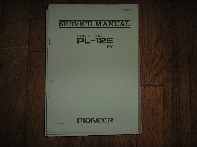 PL-12E PL-12E PV Turntable Service Manual  Pioneer