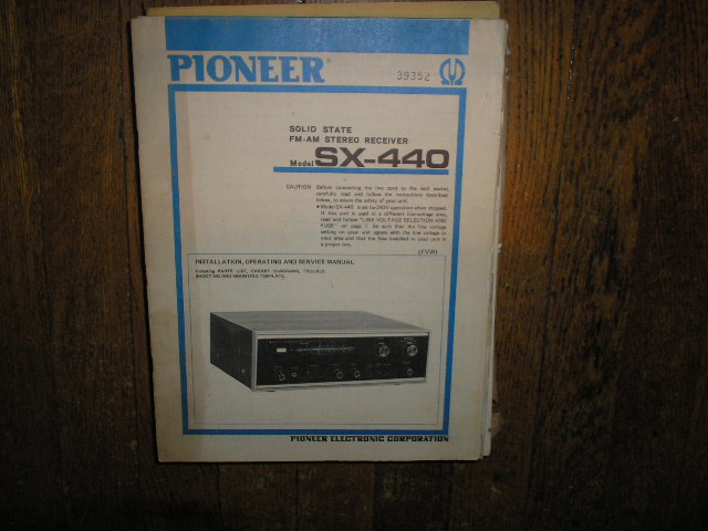 SX-440 FVW Receiver Service Manual  Pioneer